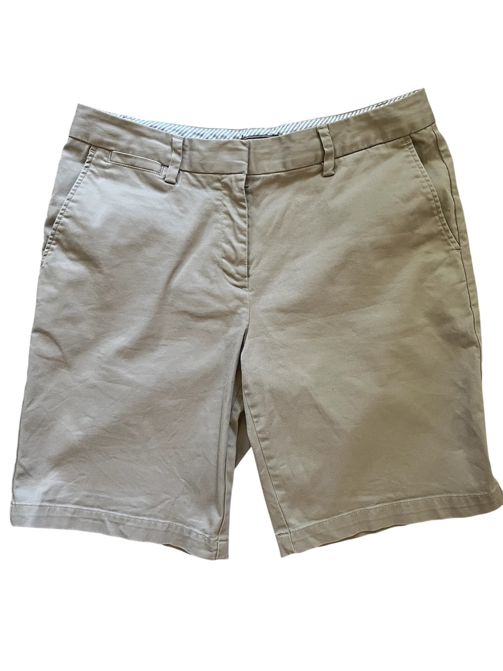 Lands End Women's Khaki Chino Bermuda Shorts